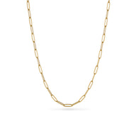 Paperclip Chain Necklace (Gold)