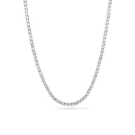 Layering Tennis Chain Necklace (Silver)