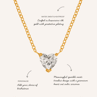 Heart Bracelet & Necklace Set (Gold)