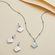 Pearl Clover Necklace (Silver)