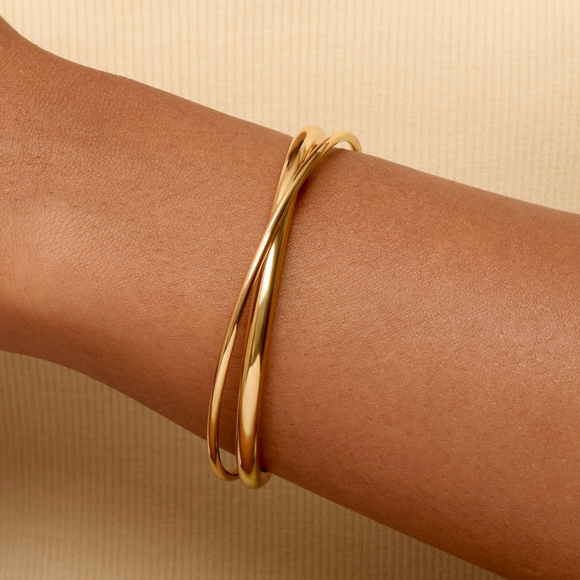 Monroe Leather Watch & Bangle Set (Burgundy/Gold)