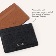 Leather Card Holder & Passport Holder Set (Black)