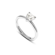 Heart Cut Solitaire Ring 1ct (Silver)
