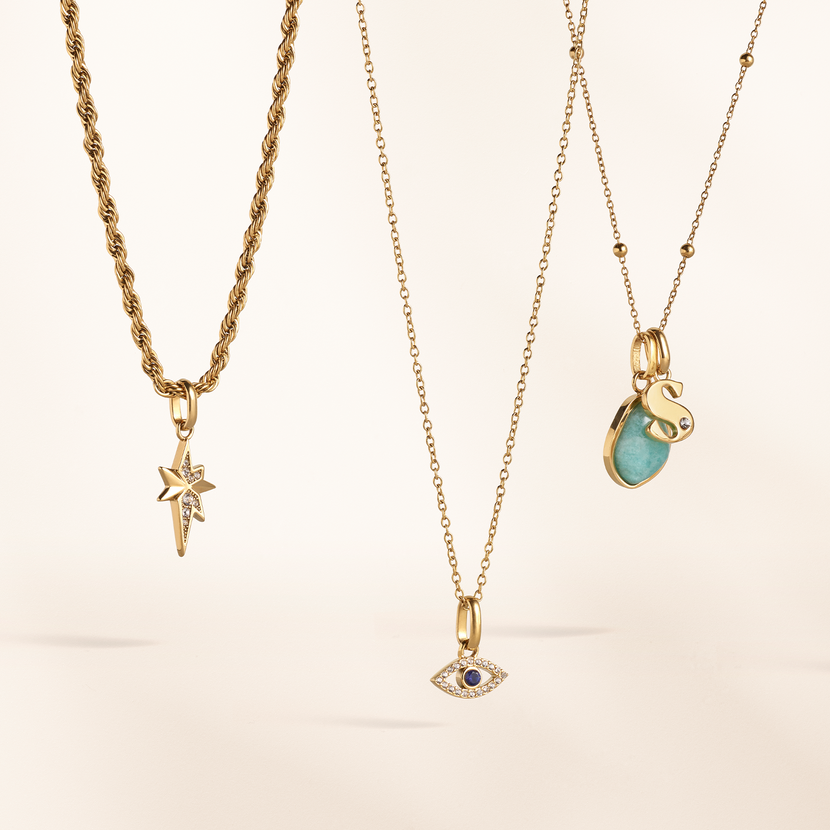 Small Rope Chain Necklace (Gold)