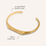 Intersection Cuff Bangle (Gold)
