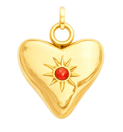 Written In The Sand Mini Heart Birthstone Charm (Gold)