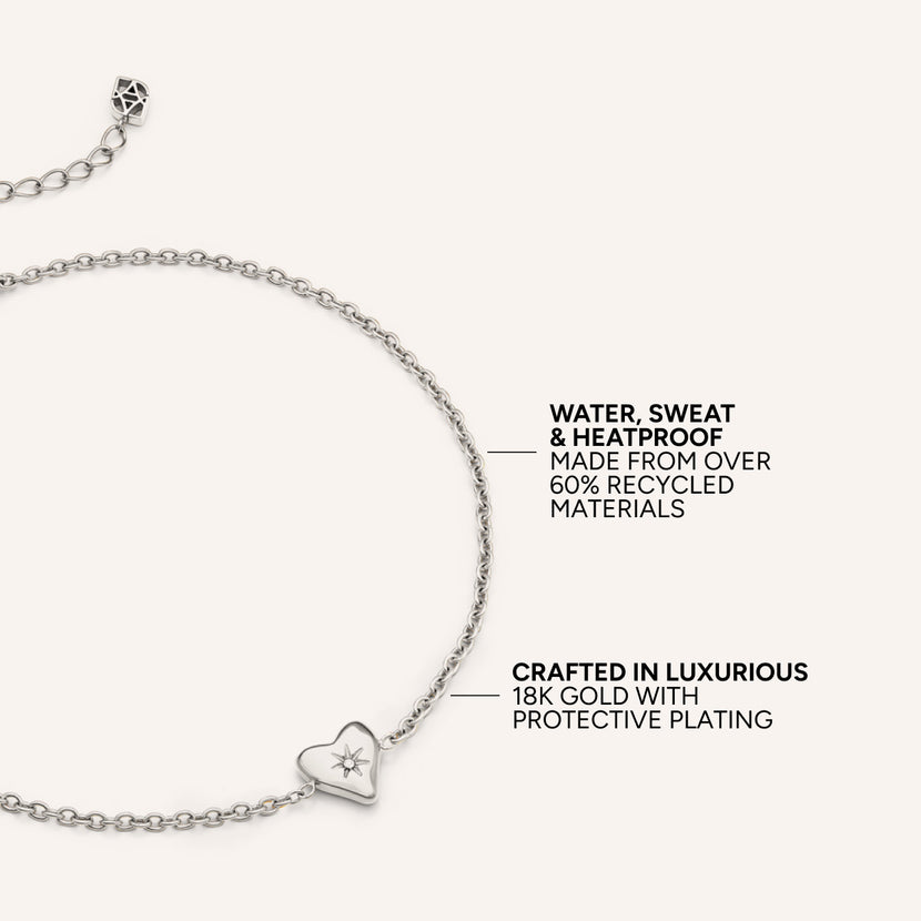 Molten Heart Made Mine Bracelet (Silver)
