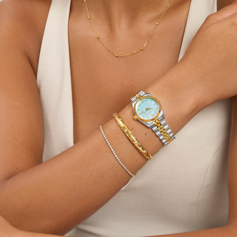 Moon & Back Bangle & Belgravia Watch Set