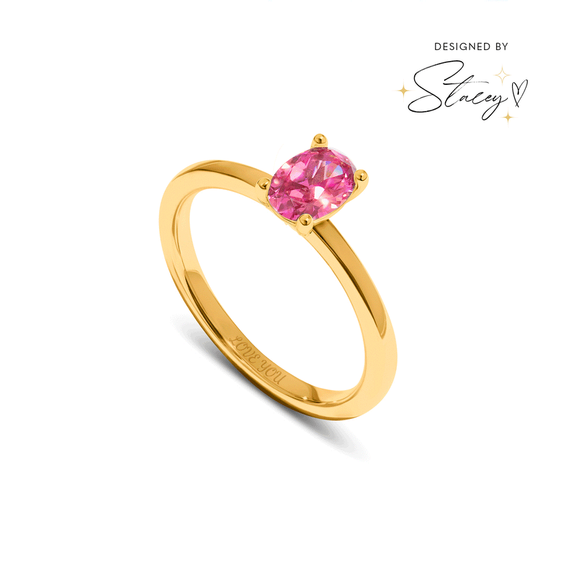 Birthstone Heart Legacy Ring 1ct (Silver)