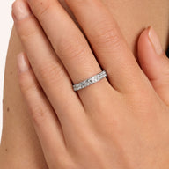 Pavé Crystal Heart Ring (Silver)