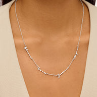 Multi Signature Name Necklace (Silver)