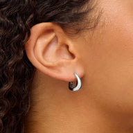 Mini Organic Hoops (Silver)