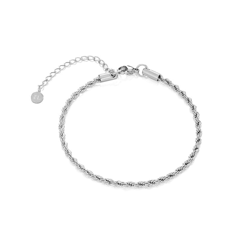 Small Rope Chain Bracelet (Silver)