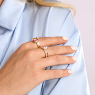Custom Toi Et Moi Birthstone Legacy Ring (Gold)