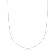 Layering Sphere Chain Necklace (Silver)
