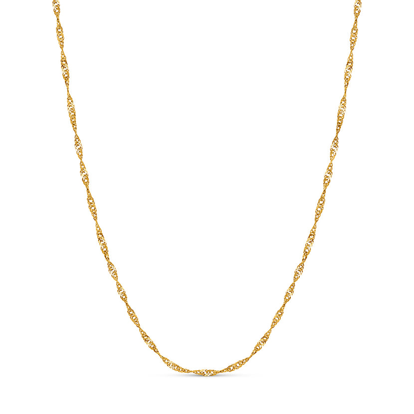 Twisted Chain Necklace (Gold)