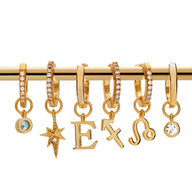 Sterling Silver Starburst Ear Set (Gold)