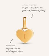 White Quartz Heart Pendant (Gold)