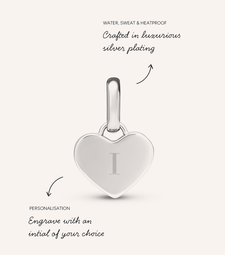 White Quartz Heart Pendant (Silver)