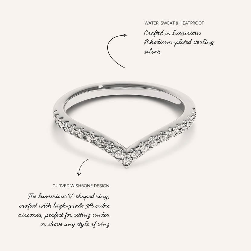 Oval Ring & Wishbone Stacking Set (Silver)