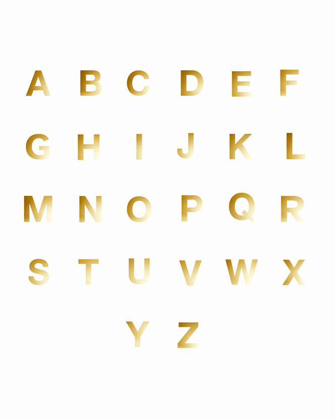 Mini Letter Set (Gold)