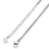 Custom Enamel Name Necklace (Silver)