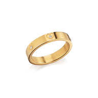 Crystal Heart Ring (Gold)