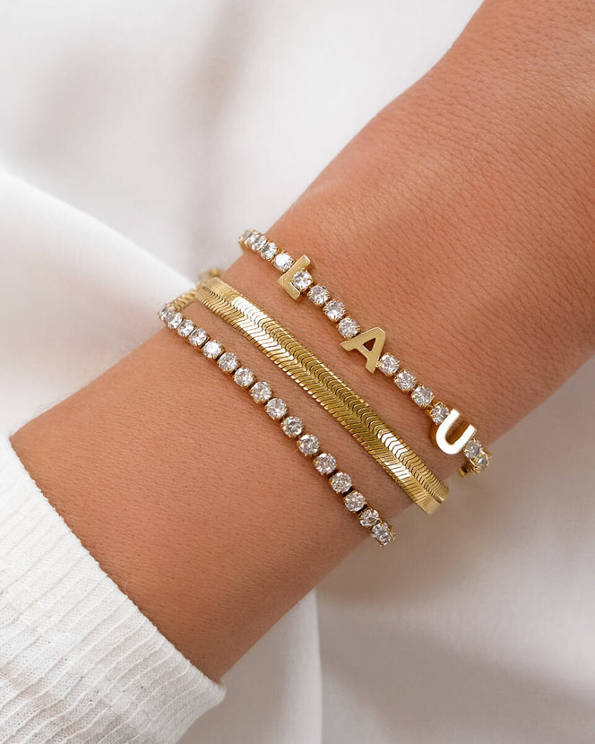 Custom Name Tennis Bracelet (Gold)
