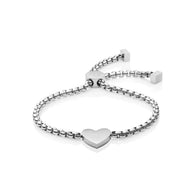 Initial Heart Bracelet (Silver)