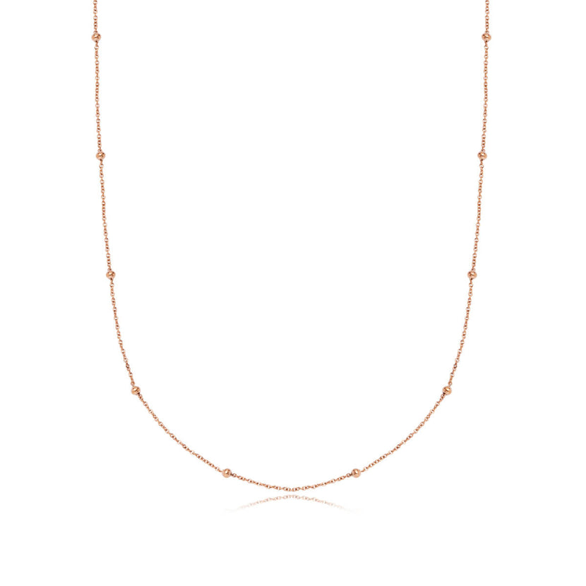 Sphere Chain Necklace (Rose Gold)