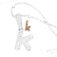 Bubble Initial Sphere Necklace (Gold)