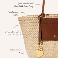 Large Raffia Structured Bag (Natural)