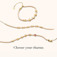 Crystal Fixed Charm Bracelet (Gold)