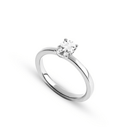 Oval Cut Solitaire Ring 1ct (Silver)