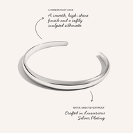 Domed Bangle (Silver)