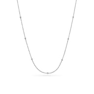 Layering Sphere Chain Necklace (Silver)