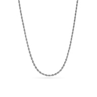 Small Rope Chain Necklace (Silver)