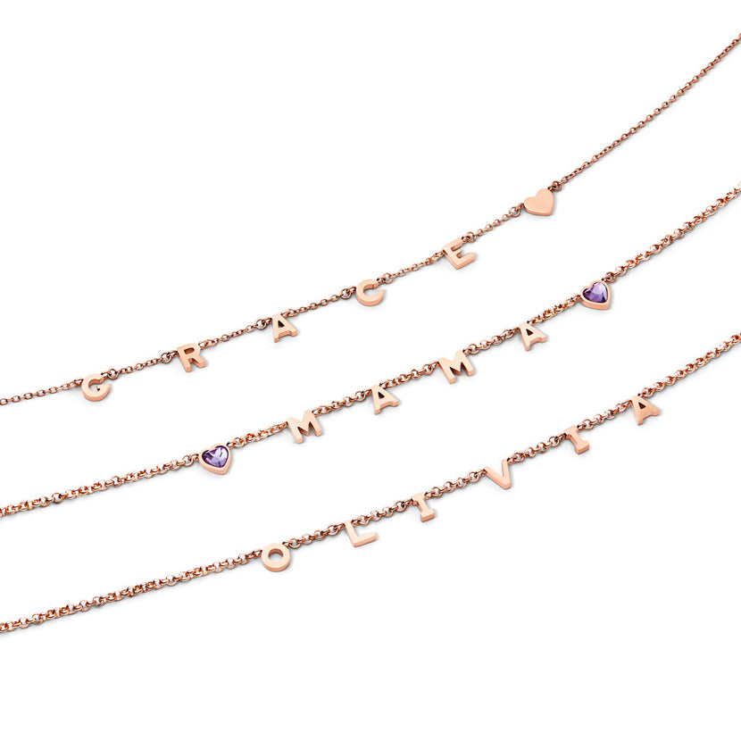 Made Mine Name Necklace - Rose Gold