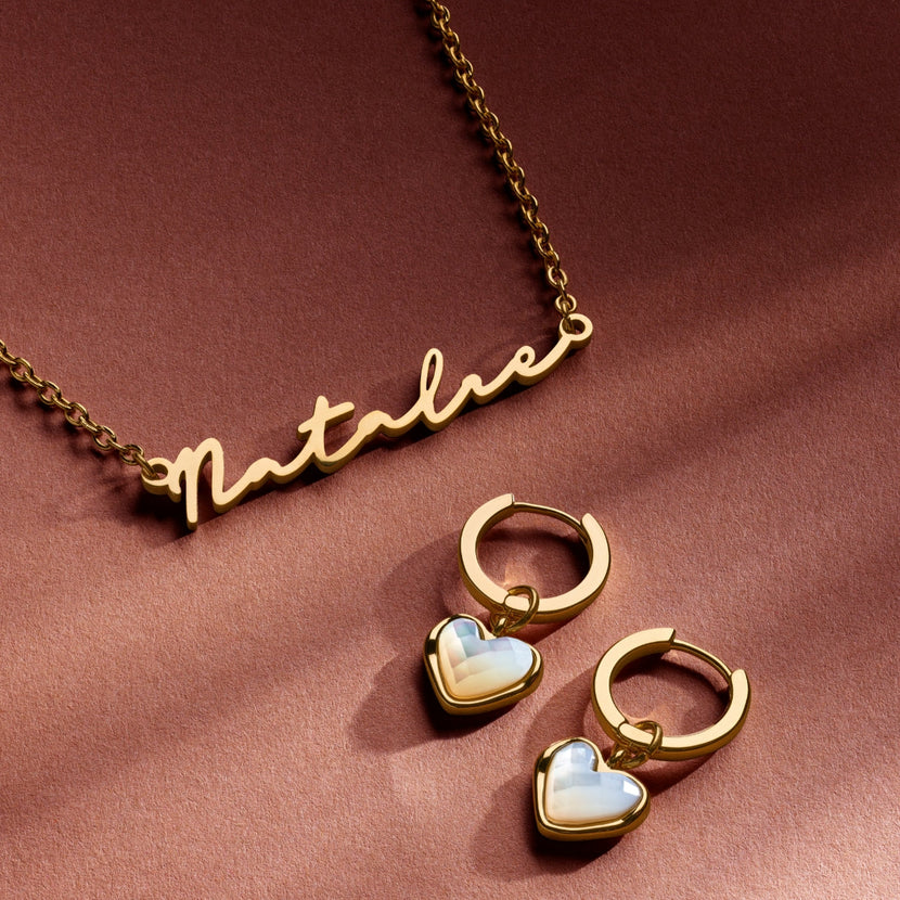 Signature Name Necklace (Gold) (Becky)