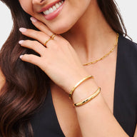 Moon and Back Bangle (Gold)