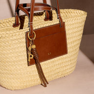 Large Raffia Structured Bag (Natural)