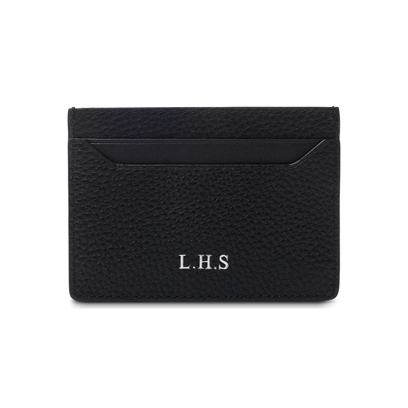 Leather Card Holder & Passport Holder Set (Black)