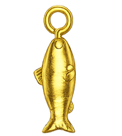 Written In The Sand Sardine Charm (Gold)