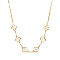Clover Custom Name Necklace (Gold)