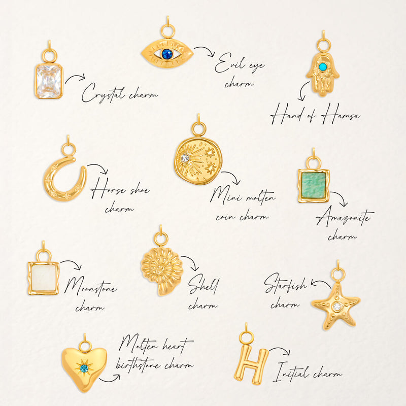 Made Mine Ocean Charm Necklace (Gold)