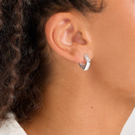 Written In The Stars Soft-Edge Hoops (Silver)