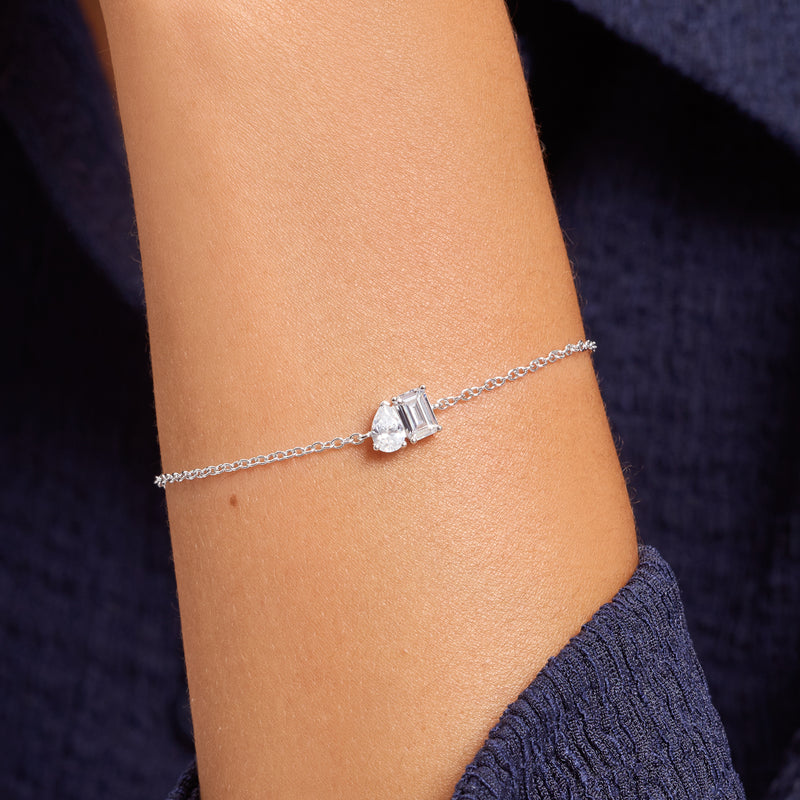 Custom Toi Et Moi Legacy Bracelet (Silver)