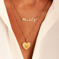 Uniquely Yours Fingerprint Heart Necklace - Multi Fingerprint (Gold) (Copy)