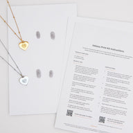 Uniquely Yours Fingerprint Heart Necklace - Single Fingerprint (Gold)