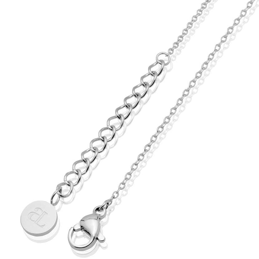 Organic Moonstone Necklace (Silver)